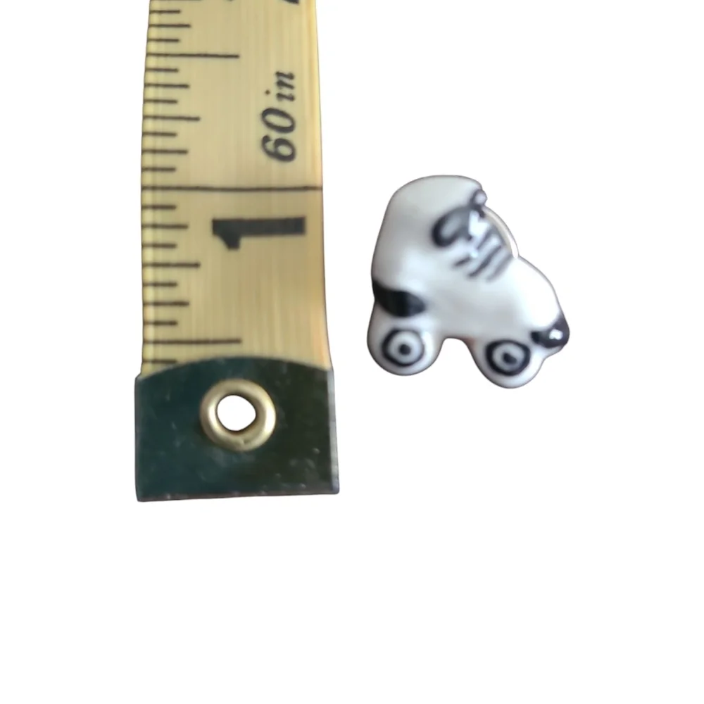 Vintage Black and White Roller Skate Brooch